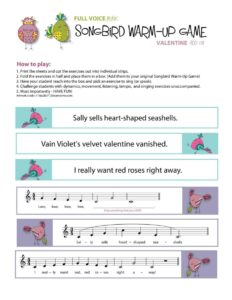 a page from Love Bird Songs