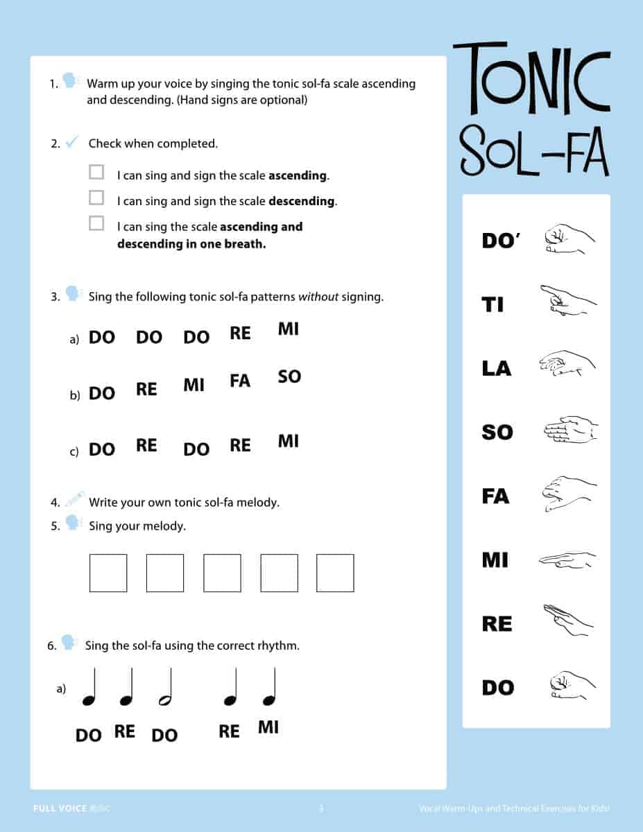 FVM  Vocal Warm-Ups and Technical Exercises for Kids! (PDF)