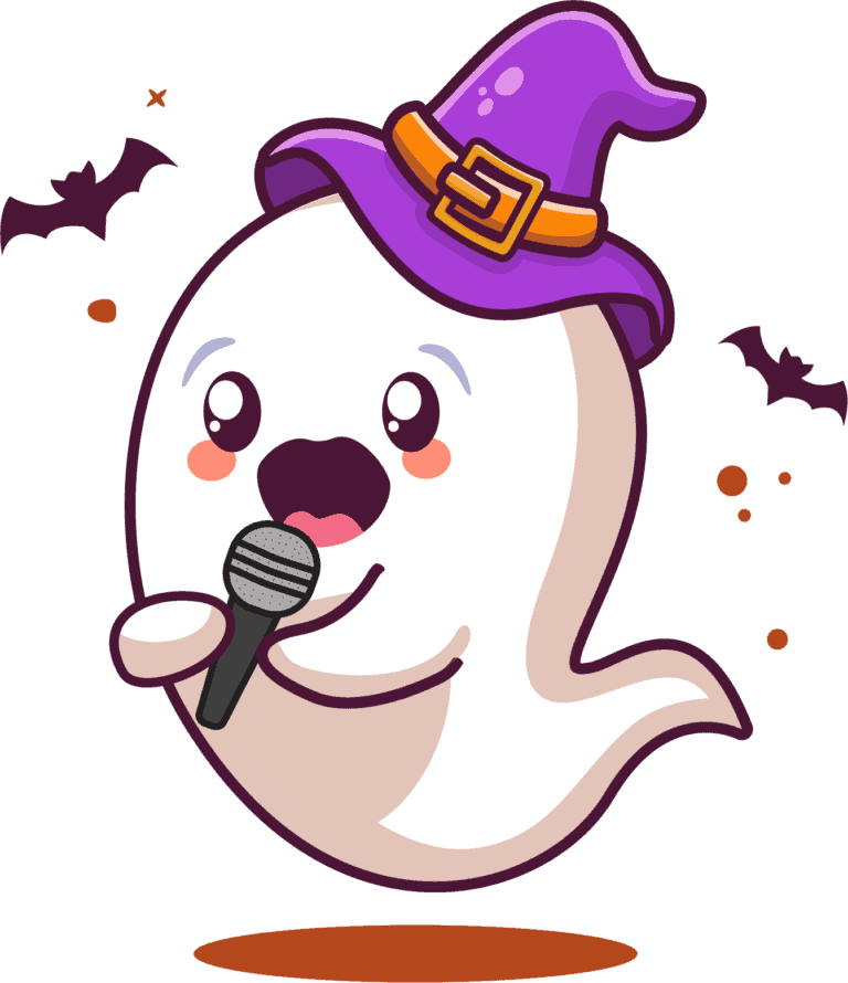 cute ghost singing