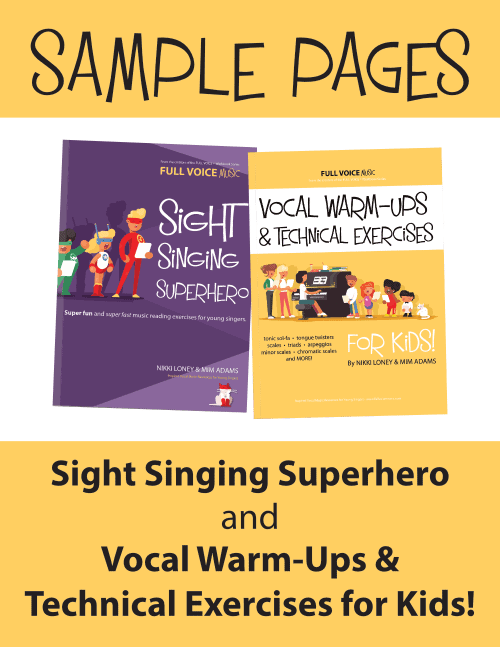 Covers for Sight Singing Superhero and Vocal Warm-Ups and Technical Exercises for Kids!