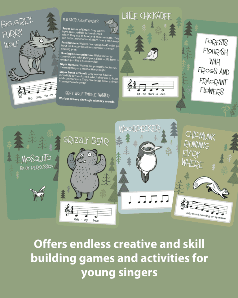 Forest Adventure Cards for singing and composing