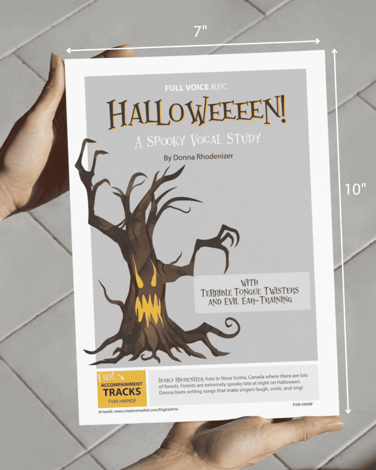 Cover of Halloweeeen Print showing measurements 7 inch width and 10 inch height