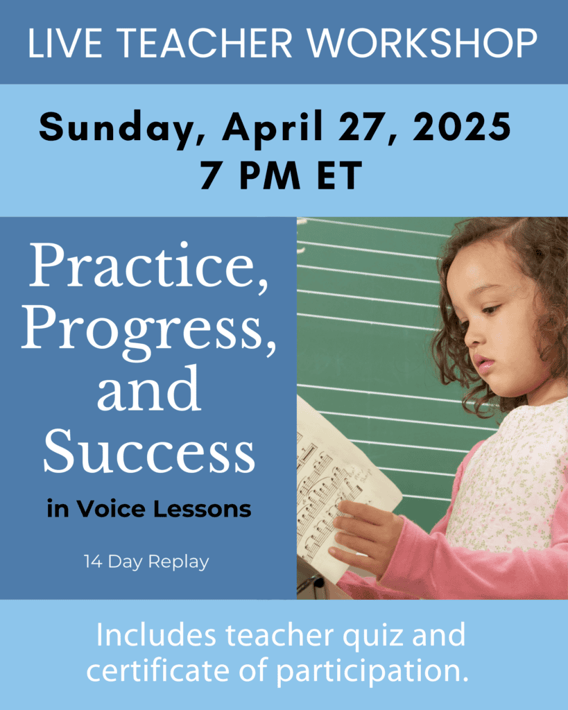 Live Teacher Workshop: Practice, Progress, and Success on Sunday April 27, 2025.