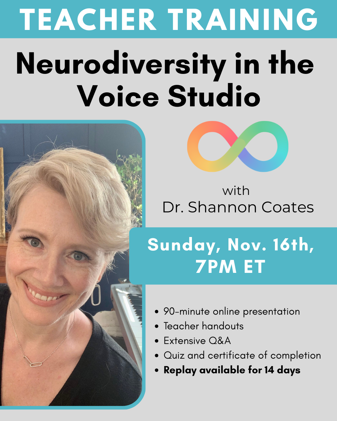 Neurodiversity in the Voice Studio Teacher Training
