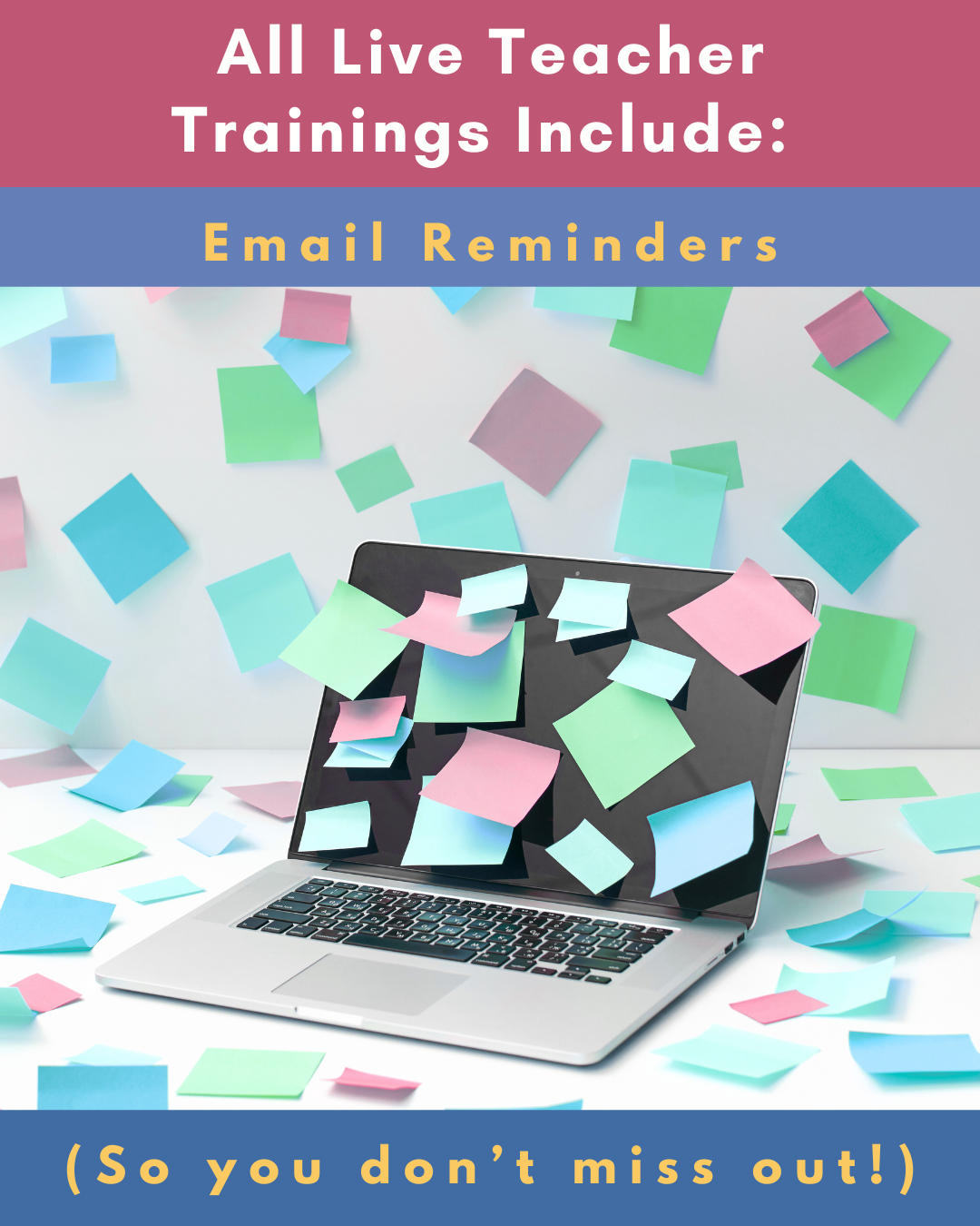 A laptop and wall covered with sticky notes.