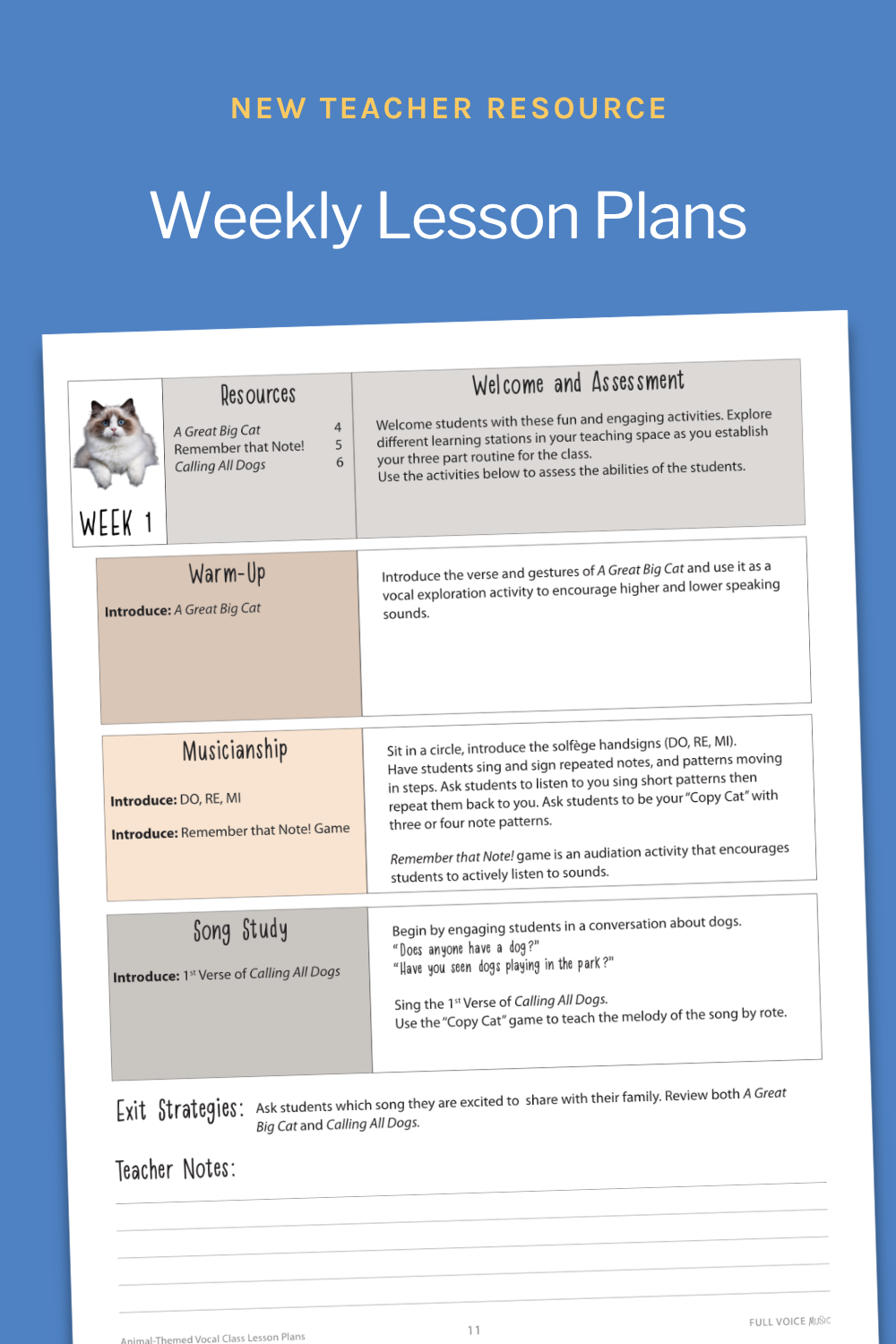 Animal-Themed Weekly plans for teachers