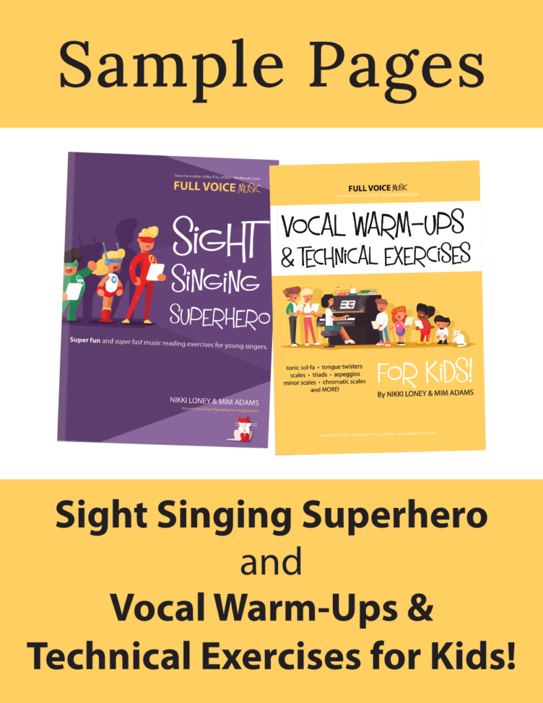 Sample Pages Sight Singing Superhero and Vocal Warm-Ups and Technical Exercises for Kids